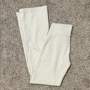 Cream Lululemon Ribbed Softstreme Pants